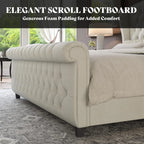 Royal Crest California King Velvet Sleigh Bed