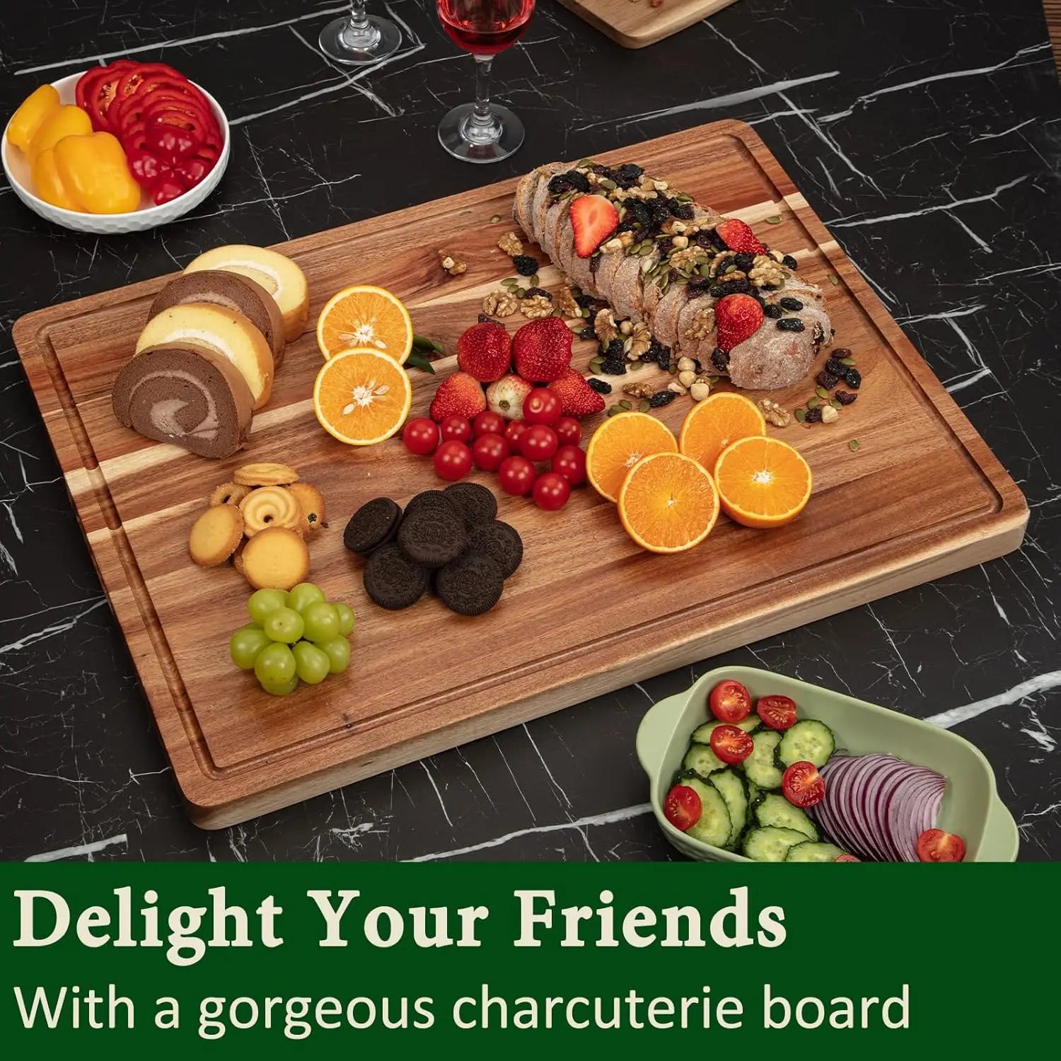 Timber Grove Acacia Butcher Block Cutting Board