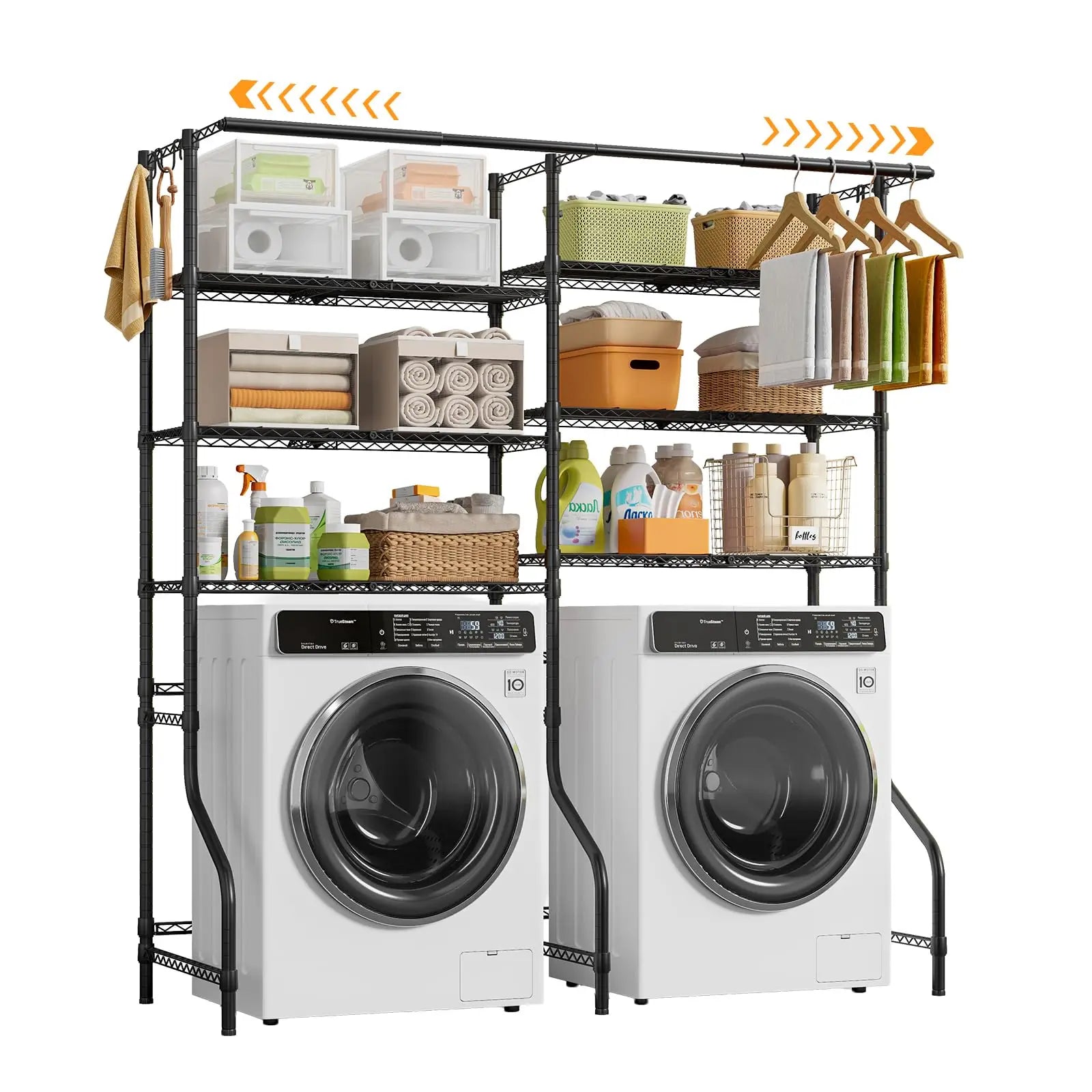 6-Tier Over Washer & Dryer Laundry Storage Rack