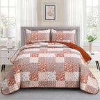 Haven Meadow Boho Floral Quilt Set – 3 Piece