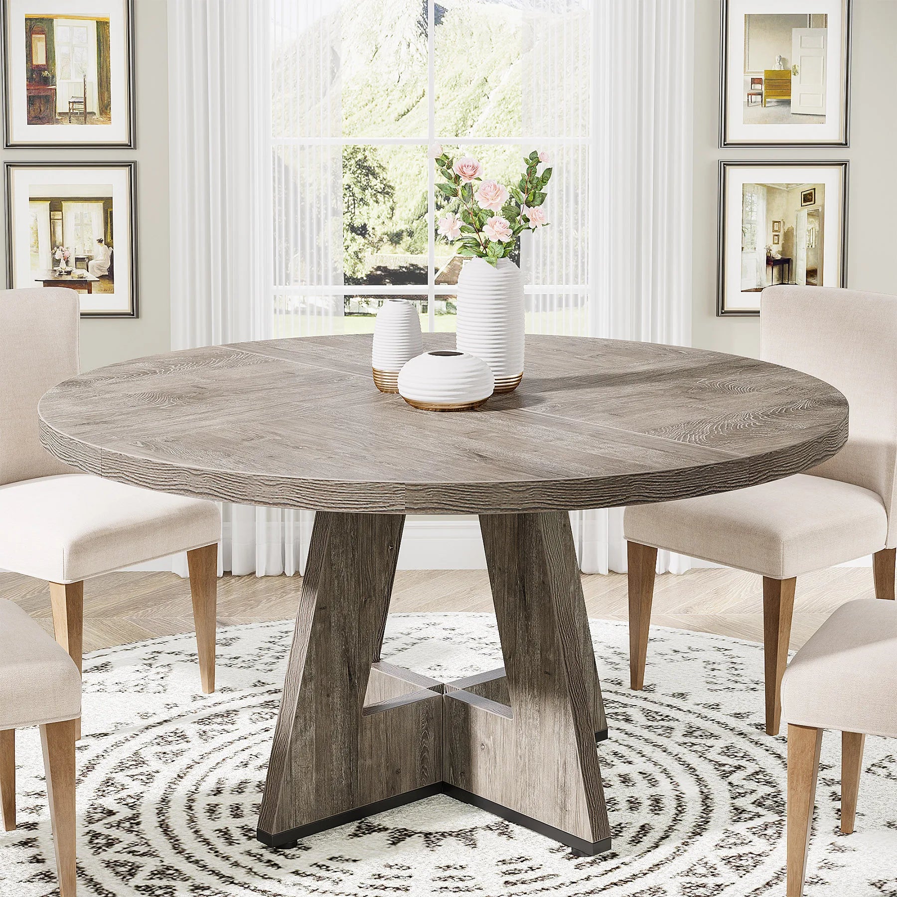 Heritage Round Farmhouse Dining Table