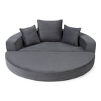 Convertible Corduroy Floor Sofa & Circular Lounge Bed