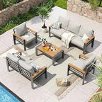 Monterey Aluminum Outdoor Sectional Set with Coffee Table
