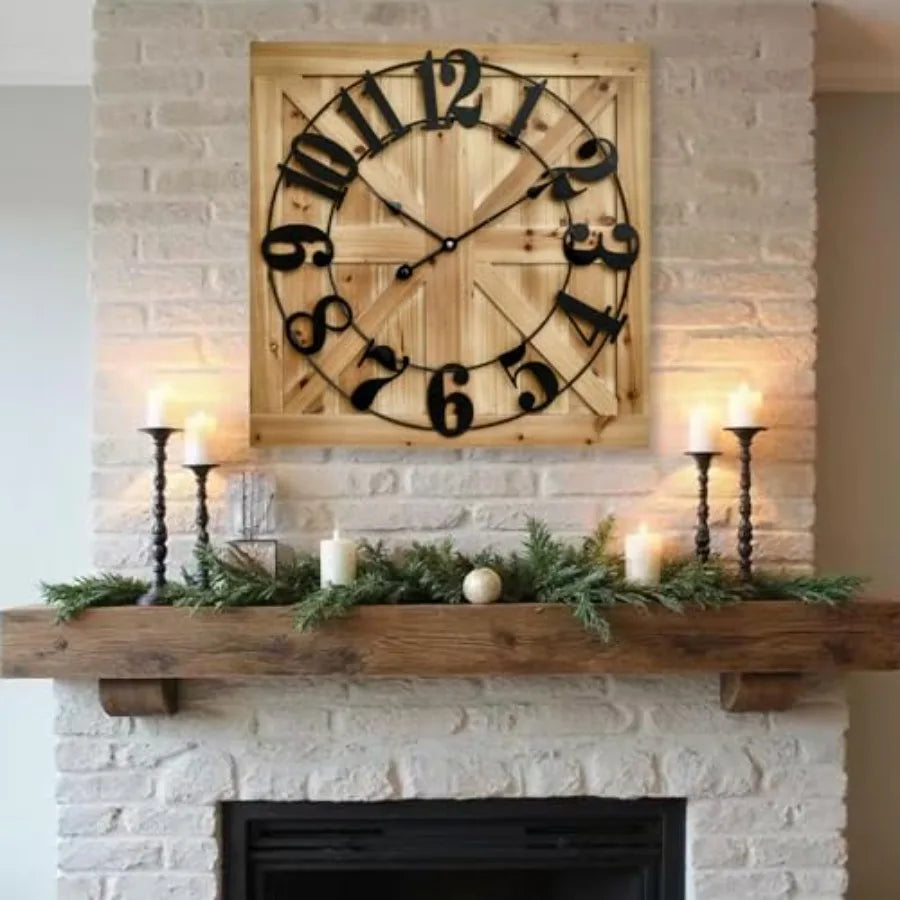 Heritage Barn Door Farmhouse Wall Clock