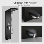 Shower Panel Tower with Rainfall, Waterfall & Massage Jets