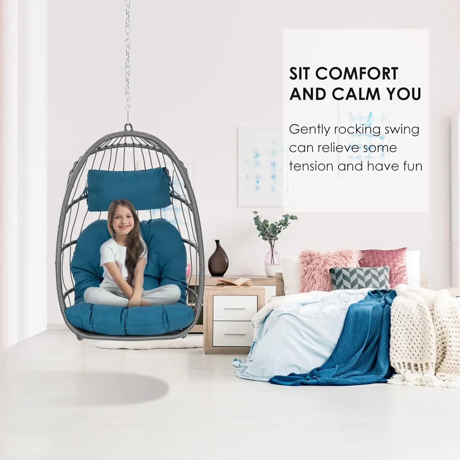 Haven Ridge Foldable Hanging Egg Swing Chair