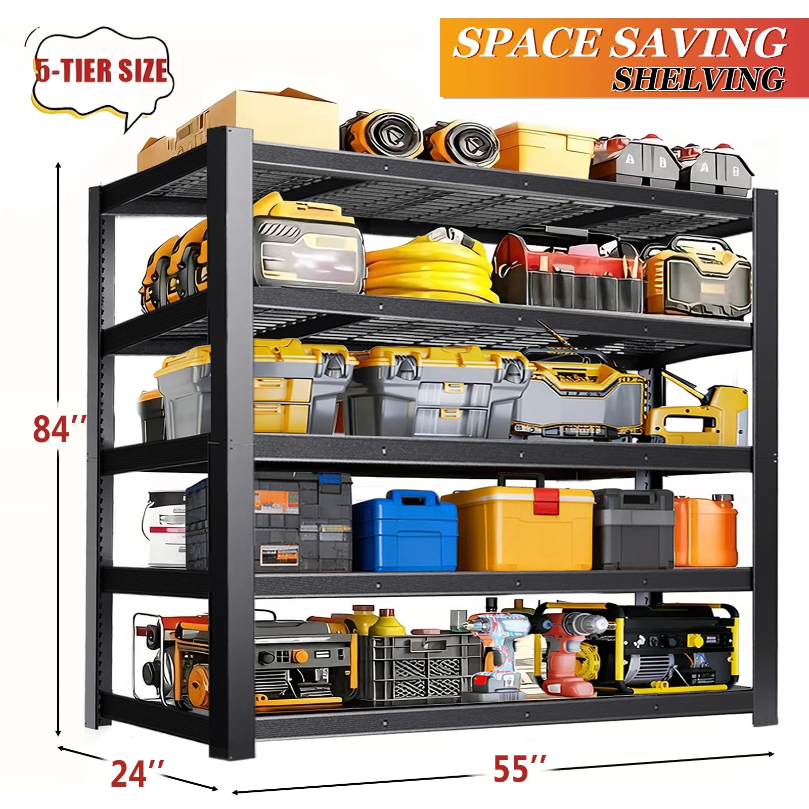 TitanMax Pro 84" Heavy-Duty Industrial Storage Rack