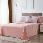 7 Pieces Chic Floral Printed Bed Comforter Sets, Queen King, Soft And Comfortable Summer Bedding Sets, Bed In A Bag, Hotel Bedro
