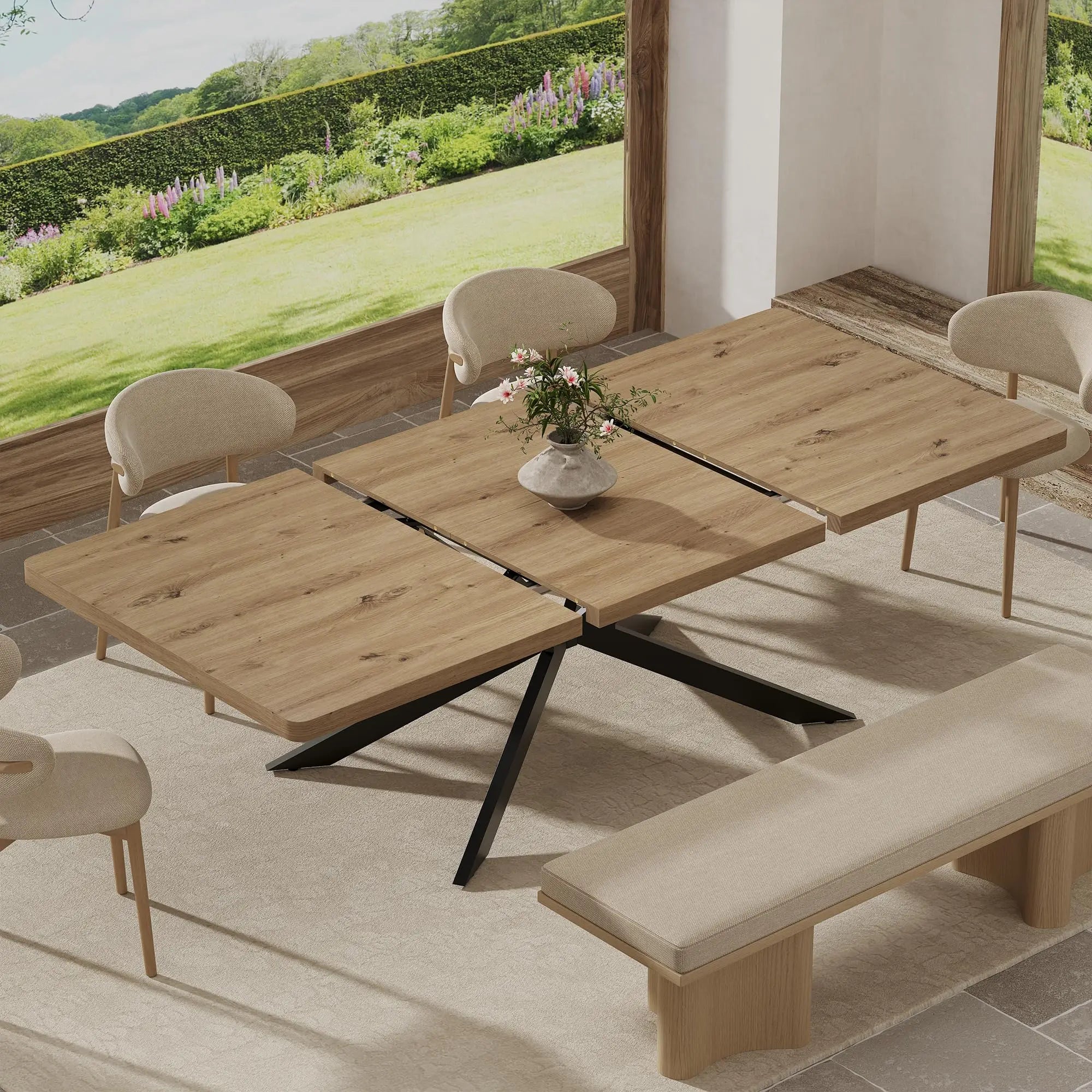 Heritage Extendable Farmhouse Dining Table – Seats 4 to 8
