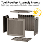 HarborWeave 30-Gallon Outdoor Resin Deck Storage Box