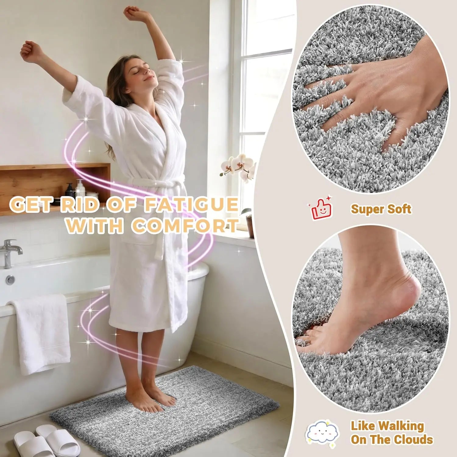 CloudSoft Quick-Dry Bath Mat