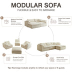 Lounge Cloud Modular Sectional Sofa – Oversized Deep-Seat L-Shaped Sofa Bed