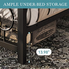 Iron Haven Vintage Metal Platform Bed Frame