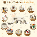 All-in-1 Toddler Slide & Activity Playset