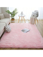 Plush Long-Pile Shag Area Rug with Non-Slip Backing