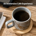 Bella Casa Stackable Espresso Cup Set with Metal Stand