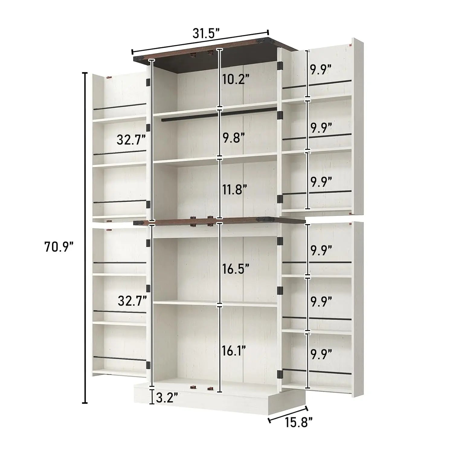 Heritage Farmhouse Pantry Cabinet