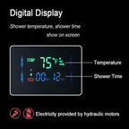Cascade Luxe LED Shower Panel System with Digital Temperature Display & SPA Massage Jets