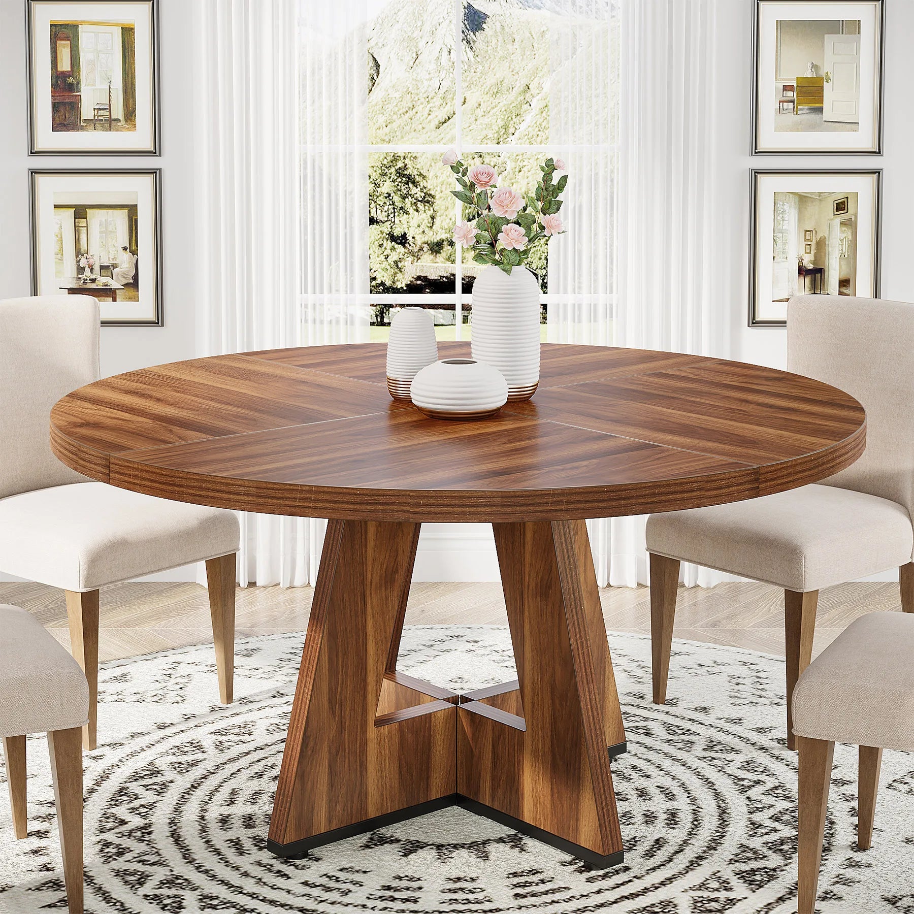 Heritage Round Farmhouse Dining Table