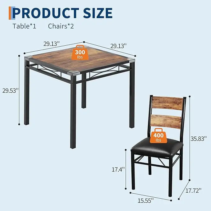 Dining Table & Upholstered Chair Set