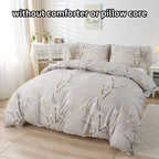 Plum Blossom Haven 3-Piece Duvet Cover Set