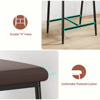 Upholstered Counter Height Bar Stools with Arms, Wide Seats & Metal Frames