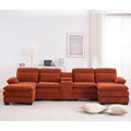 Cloudhaven U-Shaped Chenille Sectional Sofa with Storage – 124 Inch