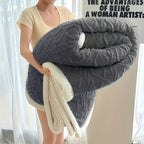 CloudLuxe Jacquard Sherpa Weighted Blanket