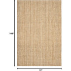 Sierra Natural Fiber Handwoven Jute Area Rug – 6' x 9'