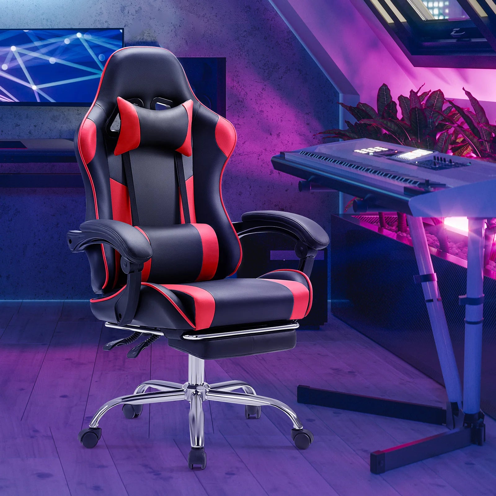 Apex Elite Ergonomic Gaming Chair with Footrest