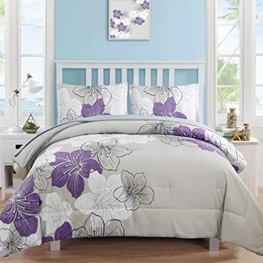 Coastal Bloom 7-Piece Floral Comforter Set