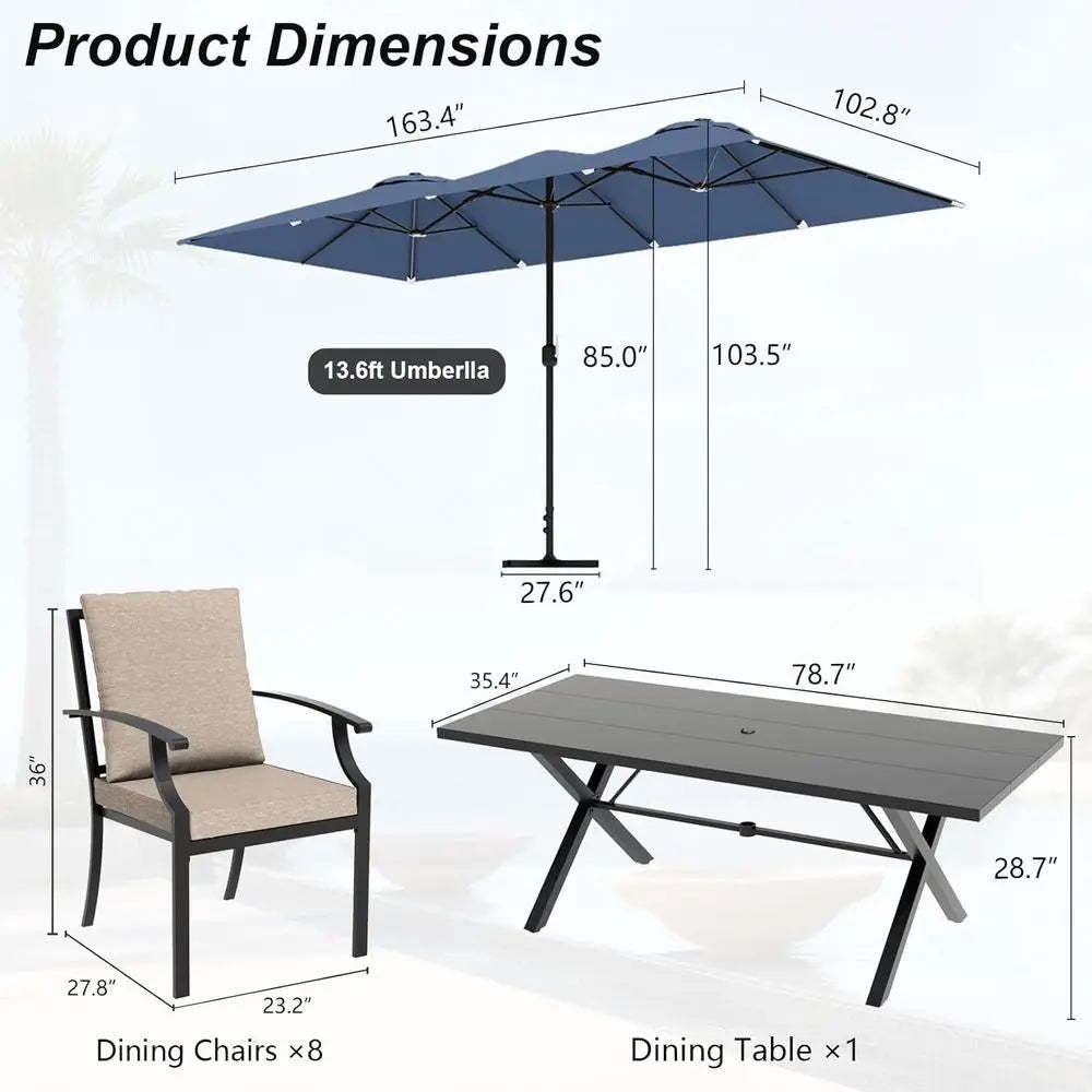 Sandstone Harbor 10-Piece Outdoor Dining Collection