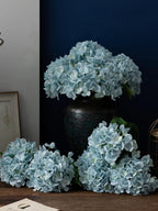 MEHELANY 1pc Light Green Artificial Hydrangea Flower, Realistic Silk High-Quality Artificial Flower, Suitable For DIY Wedding Bouquet, Party, Autumn Home Living Room Kitchen Garden Hotel Office Decoration,  Thanksgiving Harve