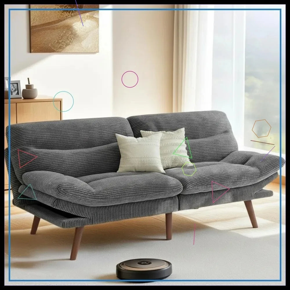 FlexLounge Corduroy Convertible Sleeper Sofa