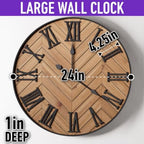 Haven Heritage Oversized Farmhouse Wall Clock