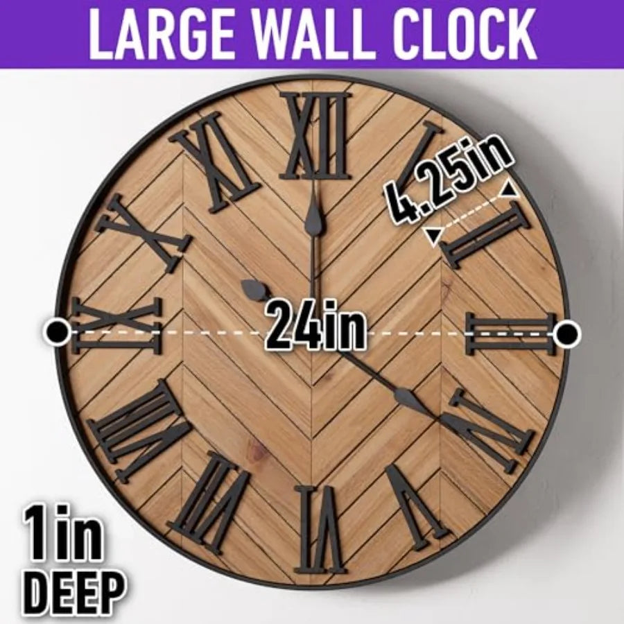 Haven Heritage Oversized Farmhouse Wall Clock