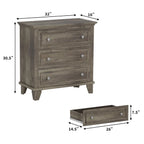 Modern 3-Drawer Wood Storage Dresser
