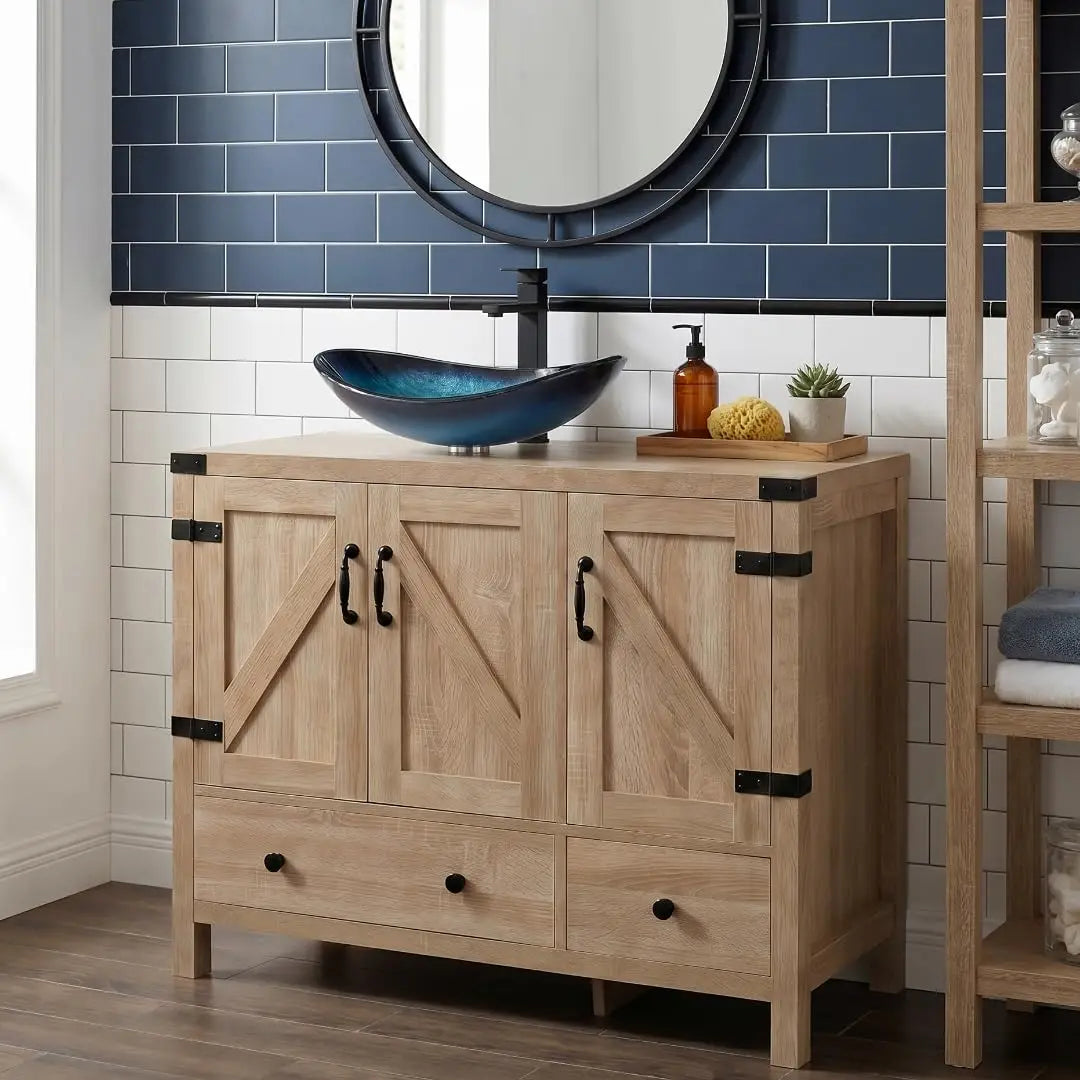 Aspen Grove 36" Bathroom Vanity with Ceramic Sink & Faucet Set