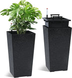 Haven Ridge Modern Self-Watering Rectangular Planter Set – 2 Piece