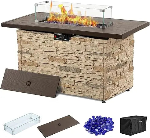 Stonecrest Outdoor Propane Fire Pit Table