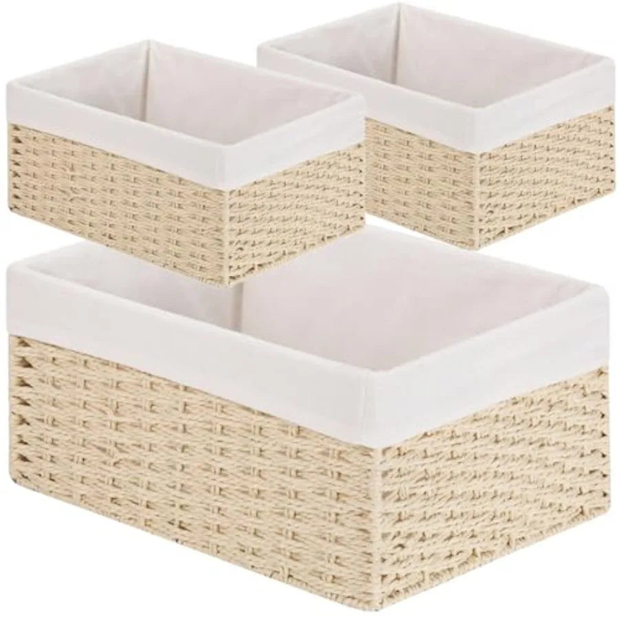 Willow Haven Woven Storage Basket Collection – Set of 3