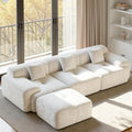 Oversized Modular Cloud Sectional with Convertible Chaise & Ottoman