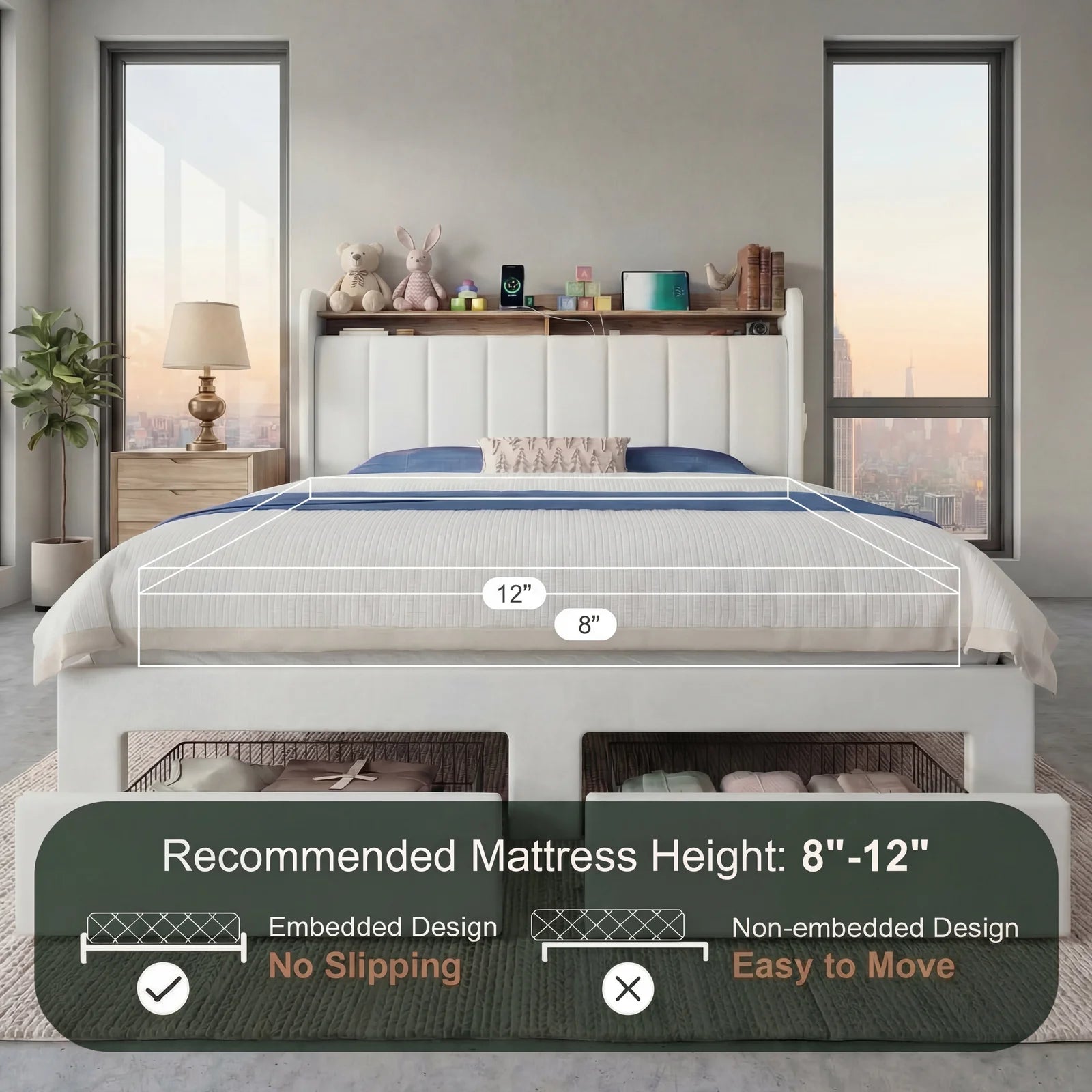 Havenridge Smart Storage Platform Bed Frame
