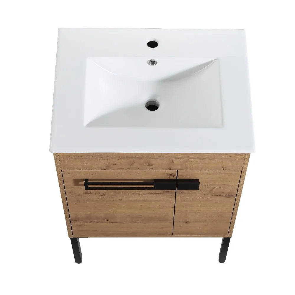 24 Inch Bathroom Vanity With Sink, Freestanding Bathroom Vanity or Floating is Optional Conversion24*18
