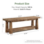 Haven Ridge Solid Wood Entryway Bench with Shoe Storage