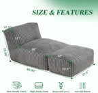 Haven Luxe Giant Memory Foam Bean Bag Sofa