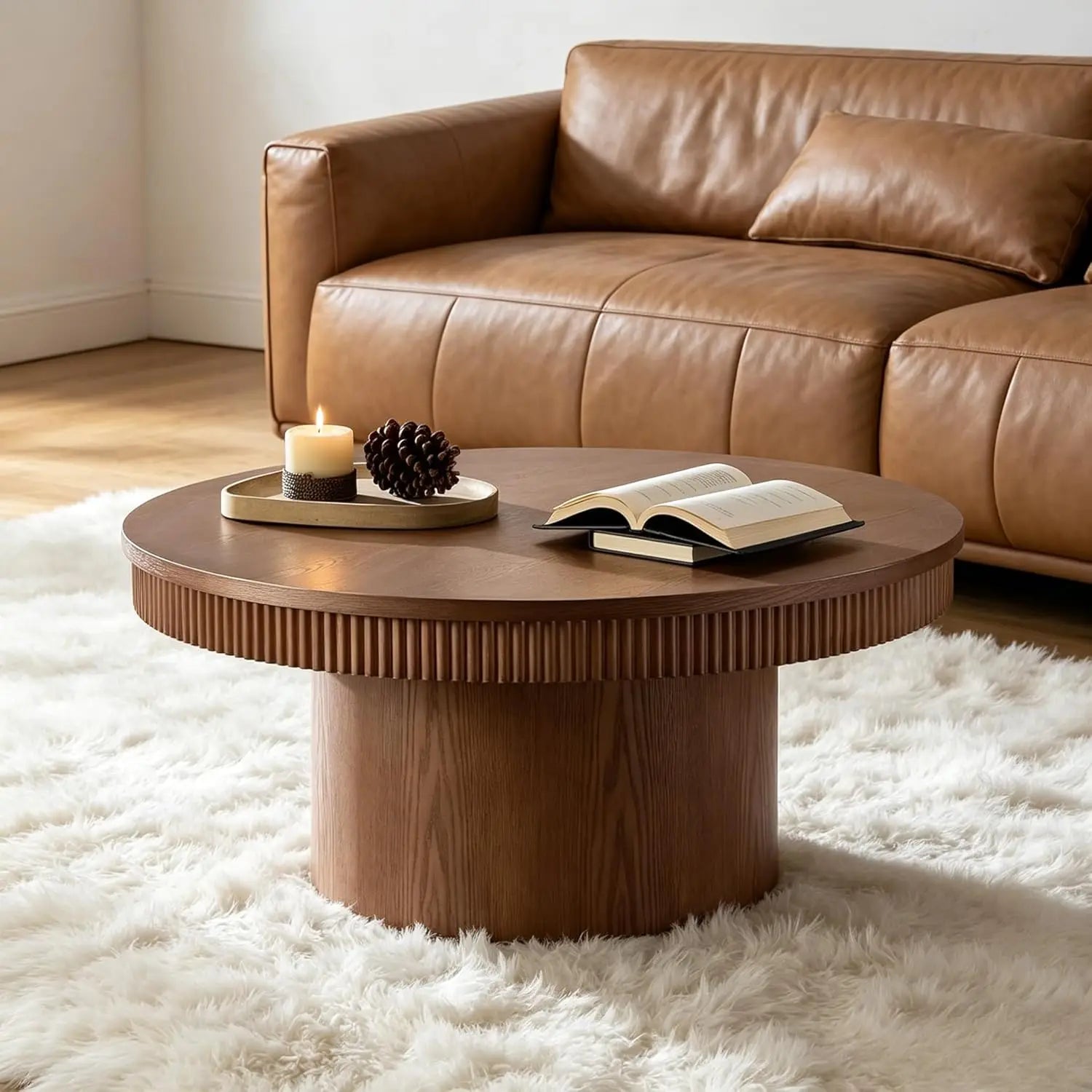 Sculpted Oval Coffee Table