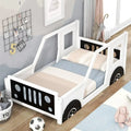 Twin Car-Shaped Platform Bed with Guardrails