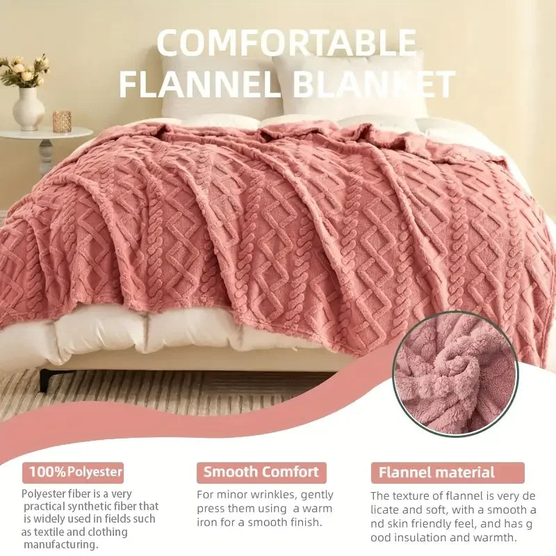 CloudNest Ultra-Soft 3D Plush Fleece Throw Blanket