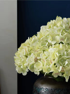 MEHELANY 1pc Light Green Artificial Hydrangea Flower, Realistic Silk High-Quality Artificial Flower, Suitable For DIY Wedding Bouquet, Party, Autumn Home Living Room Kitchen Garden Hotel Office Decoration,  Thanksgiving Harve